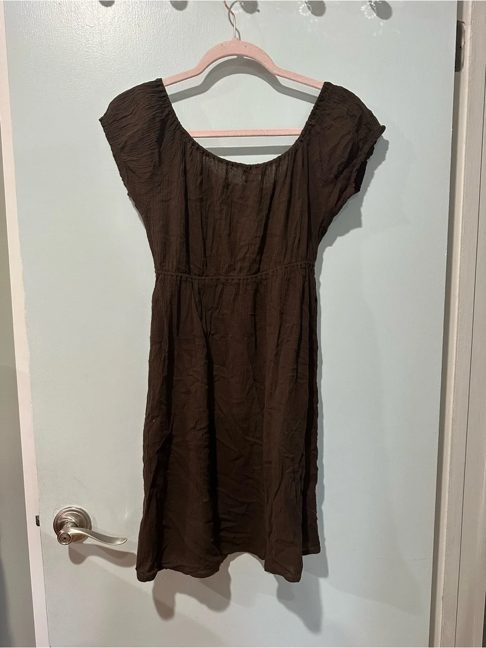 J. Crew Brown Short Sleeve Cotton Dress